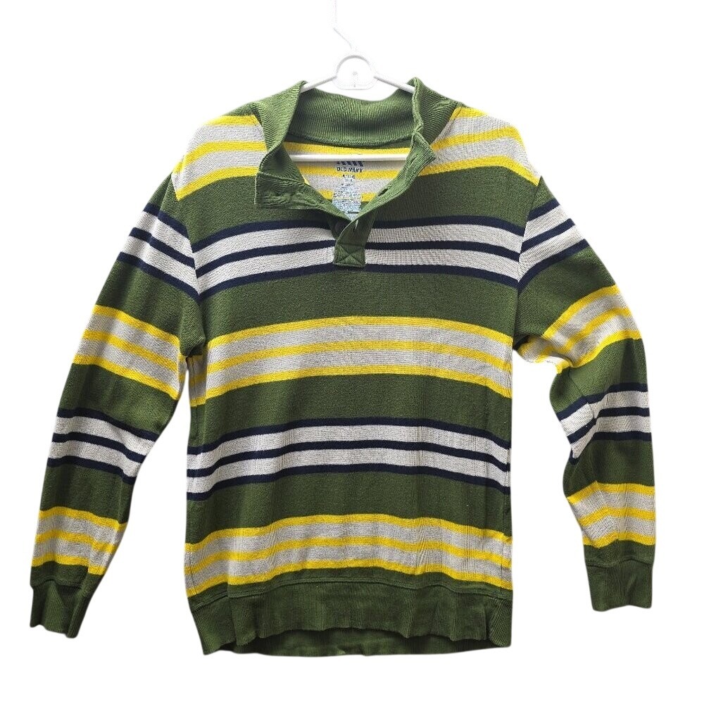 Old Navy Boys Prep Style Striped Cotton Knit Sweater‎ Pullover